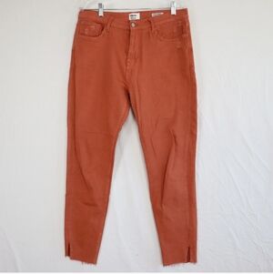 Kensie Jeans Womens 10/30 Vintage Luxe Ultimate High Rise Skinny Stretch Orange